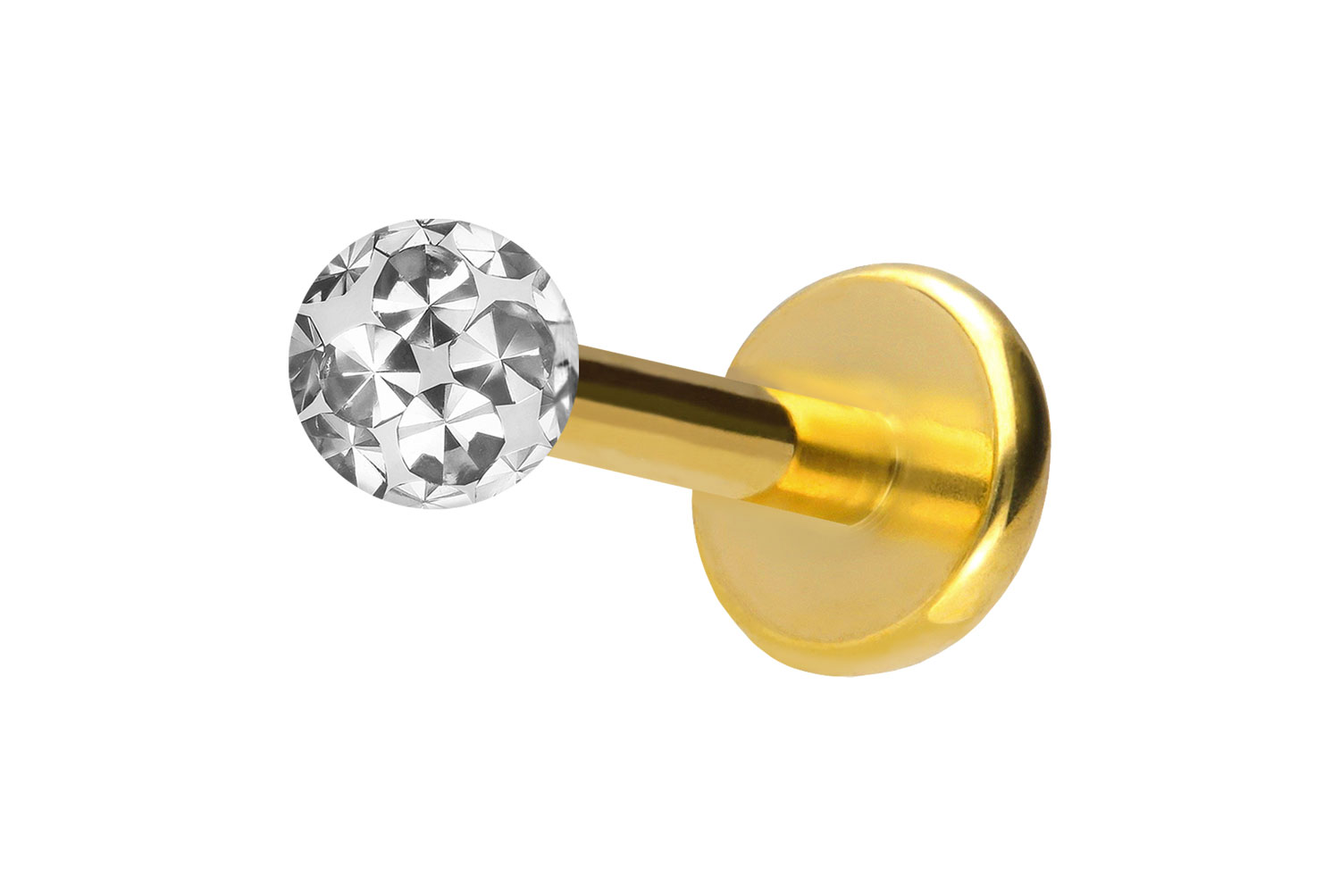 Titan Labret Piercing mit Push Fit EPOXY-KUGEL